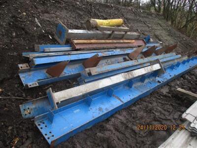 Steel Building Parts, To Include - Girders, Cross Members, Cladding + Insulated Cladding - 9