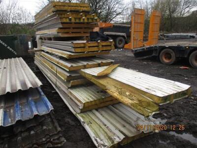 Steel Building Parts, To Include - Girders, Cross Members, Cladding + Insulated Cladding - 13