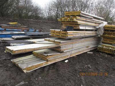 Steel Building Parts, To Include - Girders, Cross Members, Cladding + Insulated Cladding - 16