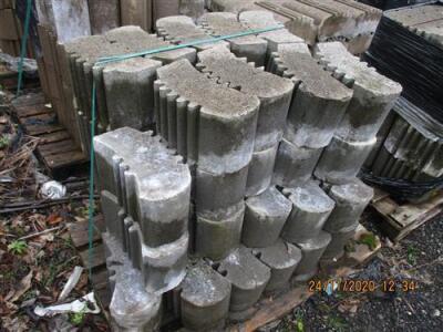 18 x Pallets of Concrete Interlocking Blocks + 3 x Section of Concrete Pipe - 2