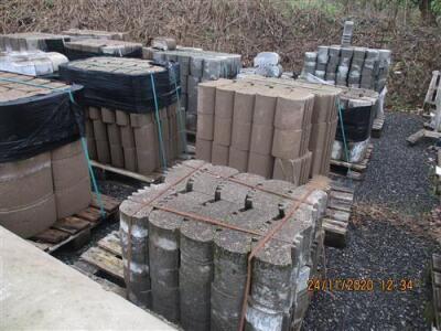 18 x Pallets of Concrete Interlocking Blocks + 3 x Section of Concrete Pipe - 9