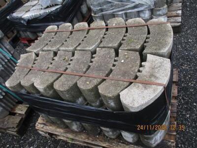 18 x Pallets of Concrete Interlocking Blocks + 3 x Section of Concrete Pipe - 10