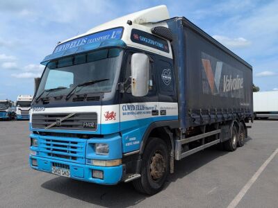 2002 Volvo FM12 340 6x2 Rear Lift Curtainside Rigid