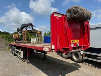 2015 Dennison Triaxle Flat Rolling Crane Trailer