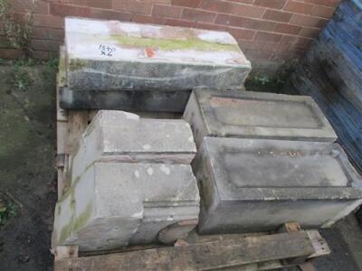 6 x Pallets of Cement Ballustrade Bases + Capping - 2