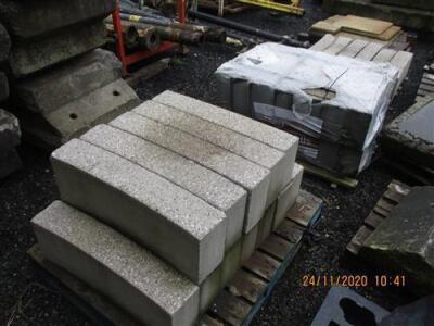 4 x Pallets of Stone Faced Concrete Blocks