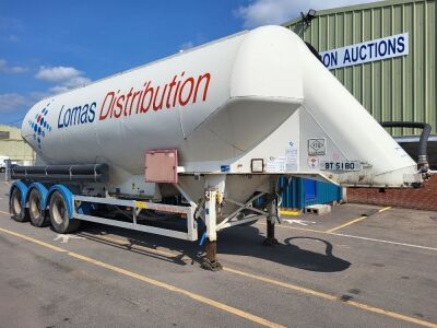 2011 Feldbinder 43³ Triaxle 3 Pot Powder Tank Trailer