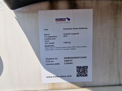 2015 Schmitz Triaxle Twin Evap Refrigerated Trailer - 18