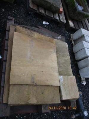 Qty of Stone Patio Slabs - 2