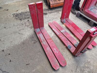Pair of Bolzoni 1000mm Long Fork Tines