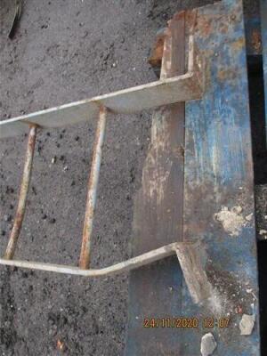 Steel Ladder, Qty of Chequer Plate, Steel Clamp, Cast Iron Bollard, Fibre Glass Box - 2