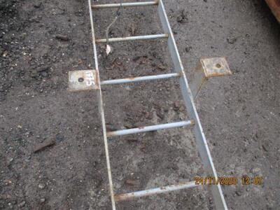 Steel Ladder, Qty of Chequer Plate, Steel Clamp, Cast Iron Bollard, Fibre Glass Box - 3