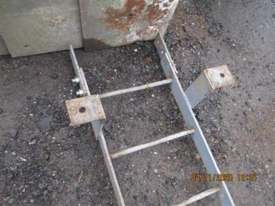 Steel Ladder, Qty of Chequer Plate, Steel Clamp, Cast Iron Bollard, Fibre Glass Box - 4