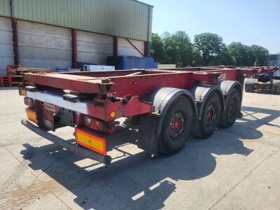 2008 Dennison Triaxle Extending Skeletal Trailer  - 3