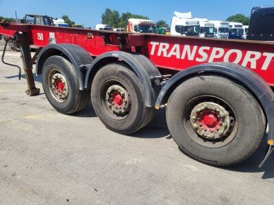 2008 Dennison Triaxle Extending Skeletal Trailer  - 6