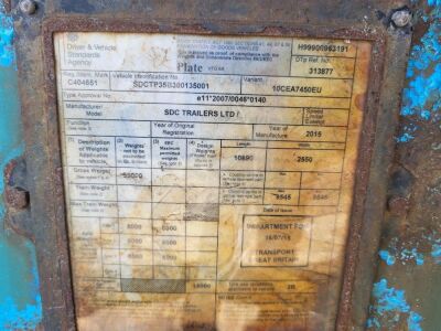 2015 SDC Triaxle Scrap Spec Steel Body Tipping Trailer - 11