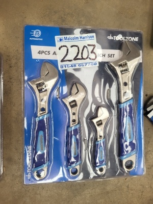 4pc Adjustable Spanner Set