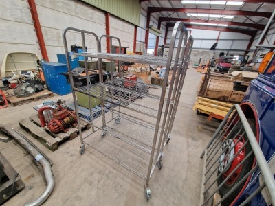 2x Stainless Steel Trolley Racks