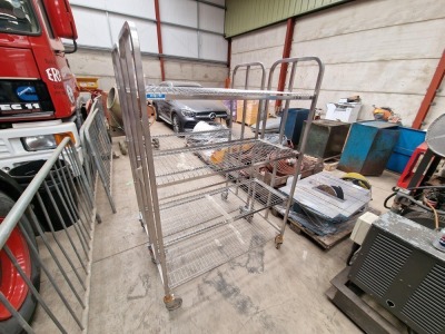 2x Stainless Steel Trolley Racks