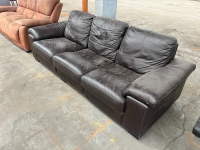 3 Seater Leather Sofa  - 2