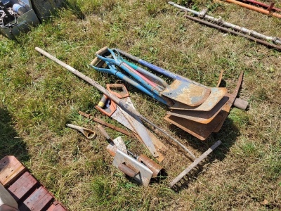 Quantity of Hand Held Tools inc: Picks & Saws