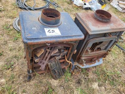 2 x Cast Iron Wood Burners