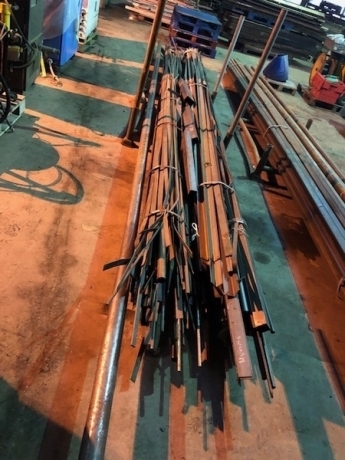 Stillage of Misc Steel Lengths inc Box, Angle, Tube + Flat