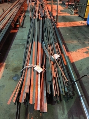 Stillage of Misc Steel Lengths inc Box, Angle, Tube + Flat - 5