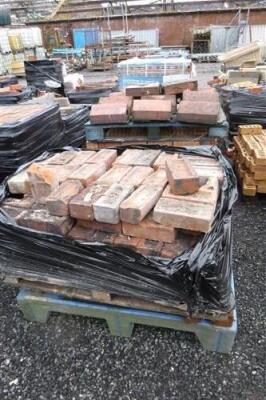 6 x Pallets of Unused + Reclaimed Bricks + Capstones - 16