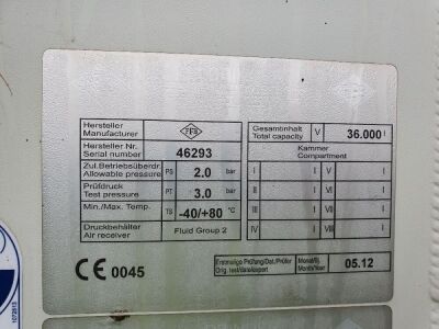 2012 Feldbinder 36m³ 2 Pot Cement Tanker Trailer - 9