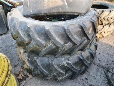 4 x John Deere Rims + Tyres - 6