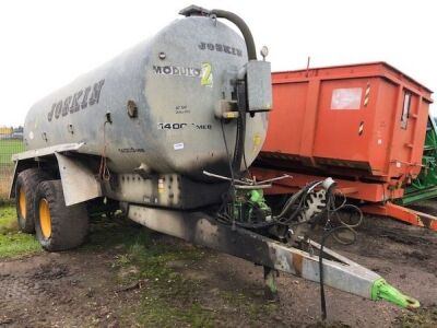 2005 Joskin 14000 MEB Tandem Axle Drawbar Vacuum Tank