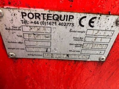 2014 Portequip Tandem Axle Drawbar Flat Trailer - 7