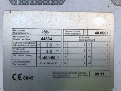 2011 Feldbinder 40³ 3 Pot Triaxle Tanker Trailer - 3