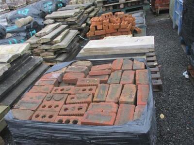 3 x Pallets of Reclaimed Bricks + Qty of Paving Slabs