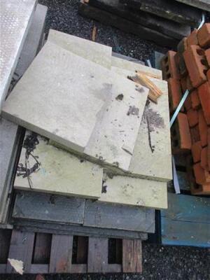 3 x Pallets of Reclaimed Bricks + Qty of Paving Slabs - 4