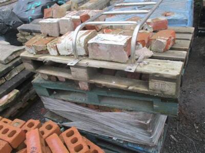 3 x Pallets of Reclaimed Bricks + Qty of Paving Slabs - 6