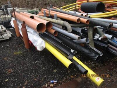 2 x Stillages of Misc Plastic Pipe