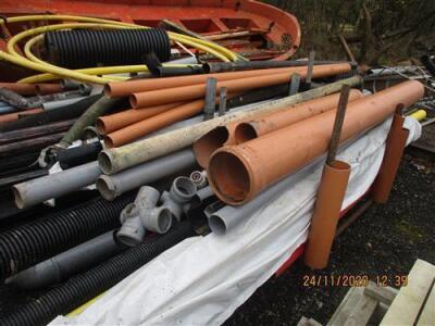 2 x Stillages of Misc Plastic Pipe - 4