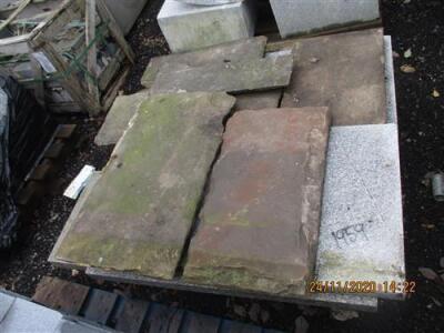 Qty of Misc Stone + Granite Slabs