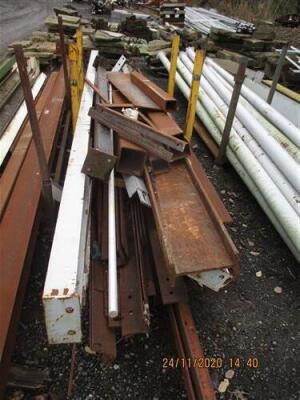 Qty of Misc Steel Lengths + Stillage - 4