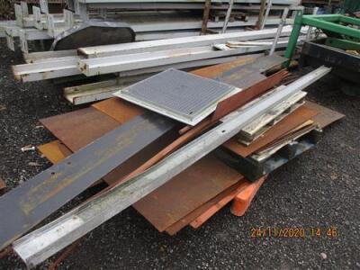 Qty of Steel Plate, Chequer Plate + Misc Lengths