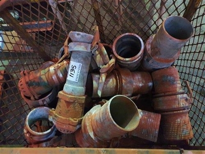 Qty of Vacuum Tank Hose Connectors + Stillage - 2