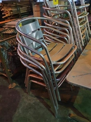 Qty of Metal Stacking Chairs + Tables - 3