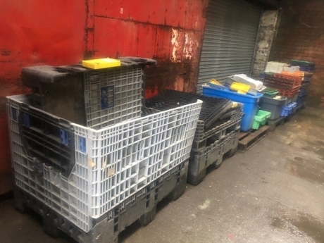 Qty of Plastic Bins + Crates