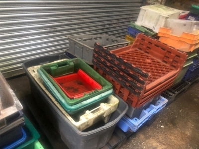 Qty of Plastic Bins + Crates - 4