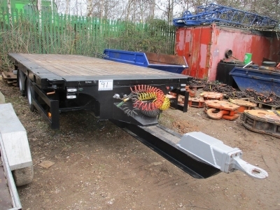 2003 Cartwight Tandem Axle Drawbar Flat Trailer