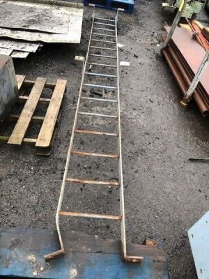 Steel Ladder, Qty of Chequer Plate, Steel Clamp, Cast Iron Bollard, Fibre Glass Box - 10