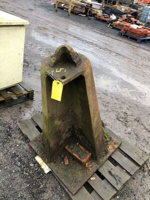 Steel Ladder, Qty of Chequer Plate, Steel Clamp, Cast Iron Bollard, Fibre Glass Box - 14