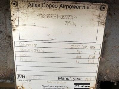 2012 Atlas Copco XAS 77 2 Tool Compressor - 6